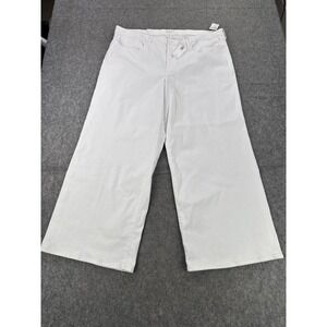 Good American Jeans Womens 30 White Good Waist Palazzo High Rise Wide Leg Denim